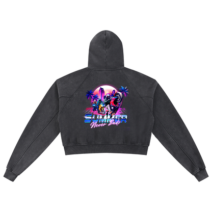 OUTRUN Women's Crop Hoodie