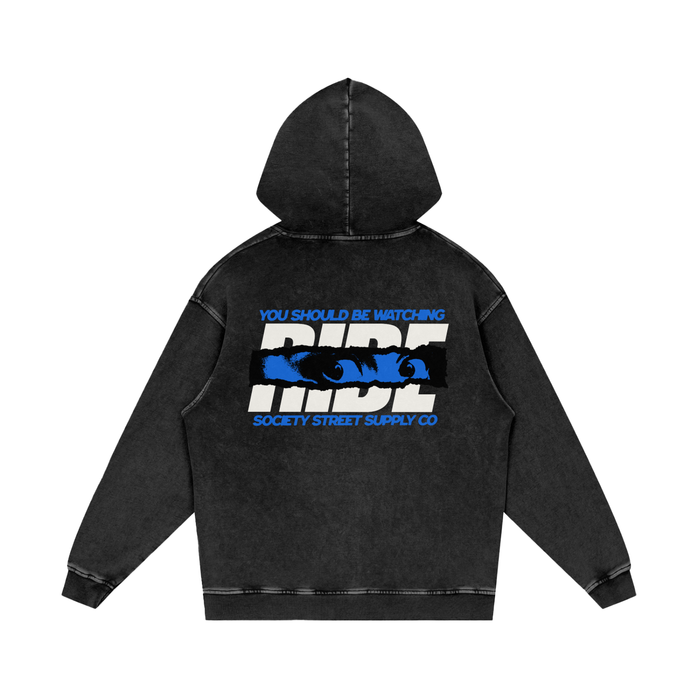 HC001 Motorrad Blue Hoodie No Sleeves