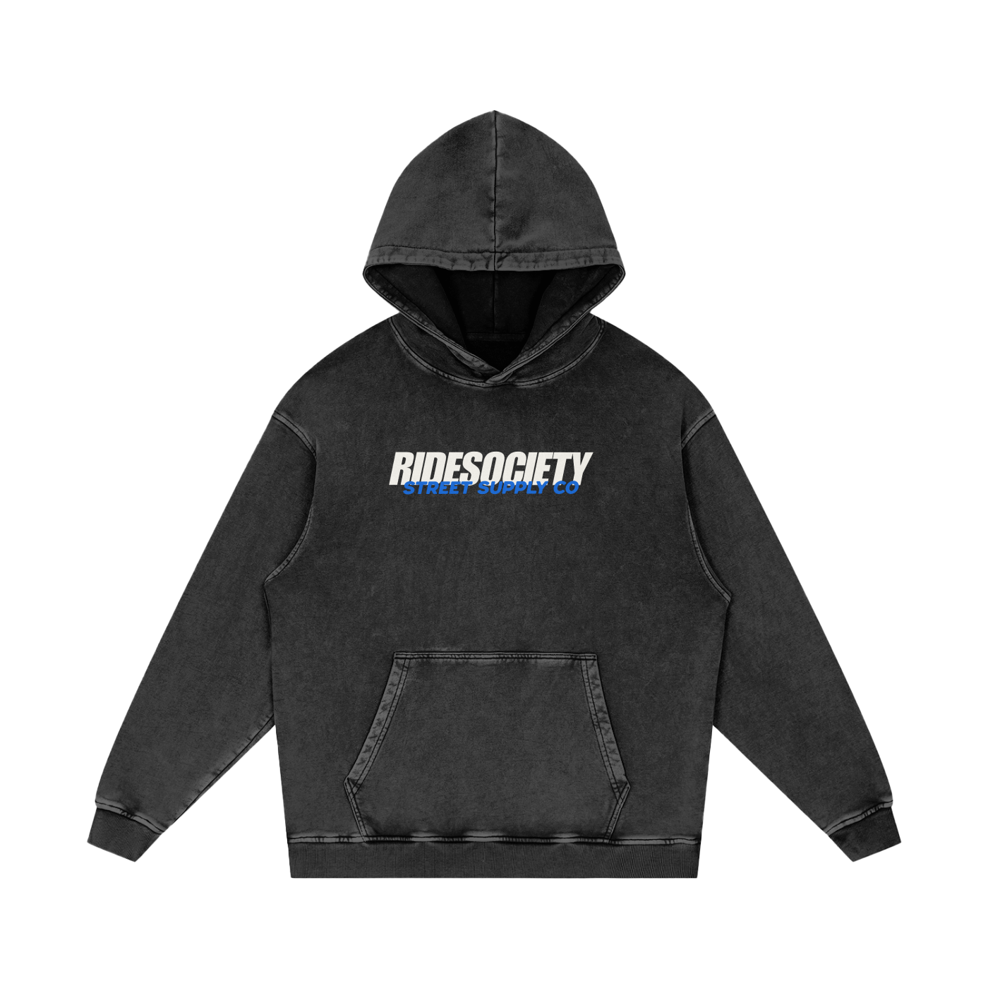 HC001 Motorrad Blue Hoodie No Sleeves