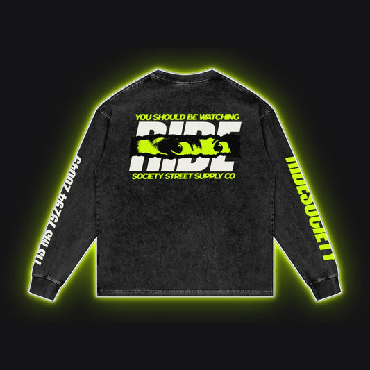 HC001 Dainese Fluoro Long Sleeve, back view, rim glow