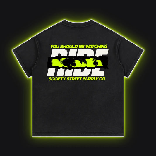 HC001 Dainese Fluoro Tee, back view, rim glow