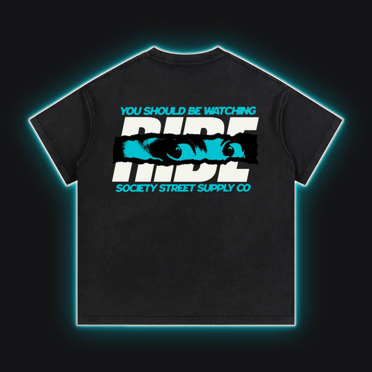 HC001 RS Cove Tee, back view, rim glow
