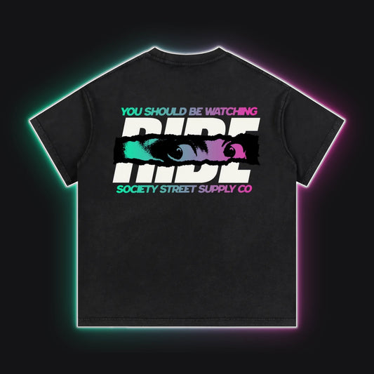 HC001 RS Felonious Tee, back view, rim glow