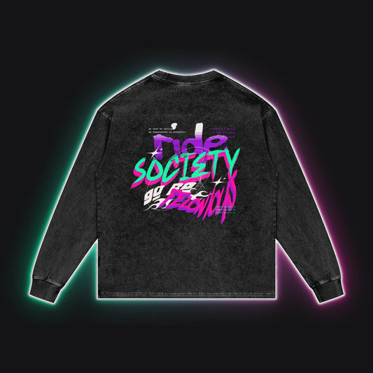 SS001 Felonious Long Sleeve No Sleeves, back view, rim glow