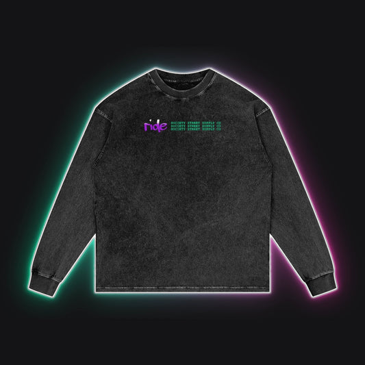 SS001 Felonious Long Sleeve No Sleeves, front view, rim glow