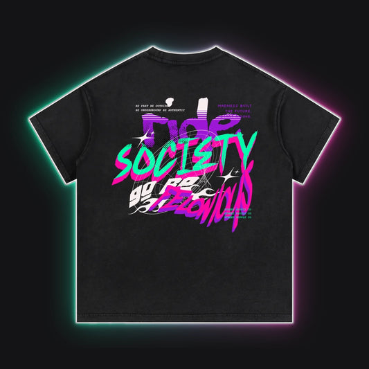 SS001 Felonious Tee, back view, rim glow