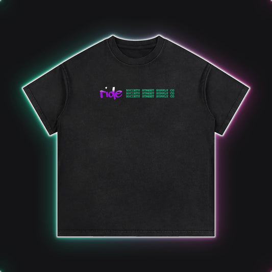 SS001 Felonious Tee, front view, rim glow